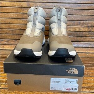 The North Face Tan and Gray Insulated Boots